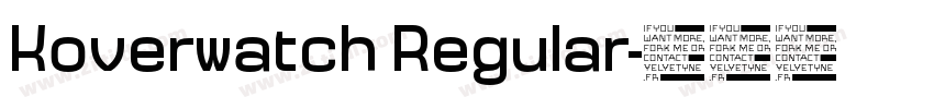 Koverwatch Regular字体转换